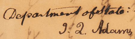 Lot #11 John Quincy Adams Franking Signature as Secretary of State - Image 4