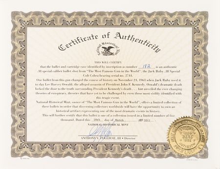 Lot #249 Jack Ruby: Bullet Fired From the Gun that Shot Oswald - Image 12