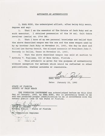 Lot #249 Jack Ruby: Bullet Fired From the Gun that Shot Oswald - Image 14