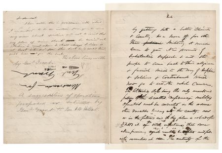 Lot #39 U. S. Grant Civil War-Dated Handwritten Statement Directed to Henry Halleck for a Potential North Carolina Campaign - Image 4