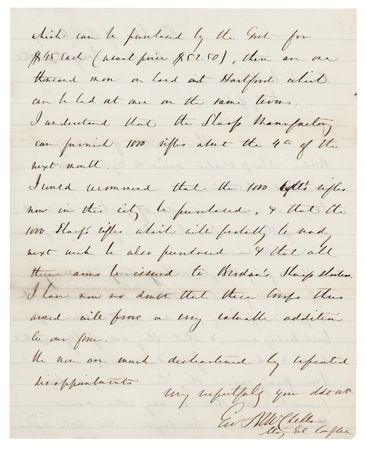 Lot #323 George McClellan War-Dated Autograph Letter Signed on the Berdan Sharp Shooters - Image 2