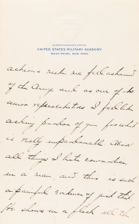 Lot #329 Douglas MacArthur 11-Page Autograph Letter Signed to His Fiancée on the Jealous Advances of General John J. Pershing - Image 6