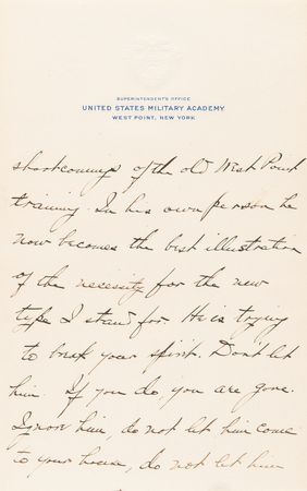 Lot #329 Douglas MacArthur 11-Page Autograph Letter Signed to His Fiancée on the Jealous Advances of General John J. Pershing - Image 7