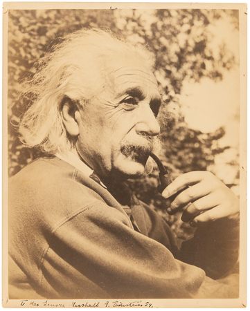 Lot #237 Albert Einstein Signed Photograph to a Noted Peace Activist - Image 1