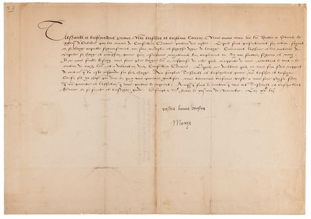 Lot #223 Queen Mary I Rare Letter Signed (1556) - Image 2