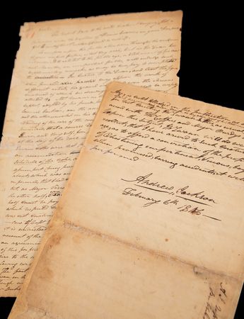 Lot #13 Andrew Jackson Autograph Letter Signed, Preceding a Duel: 