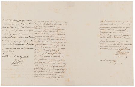 Lot #280 King Louis XV Autograph Letter Signed on the Ordination of a Knight - Image 2