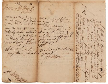 Lot #3 John Adams Twice-Signed Legal Document, Months Before the Boston Tea Party - Image 1