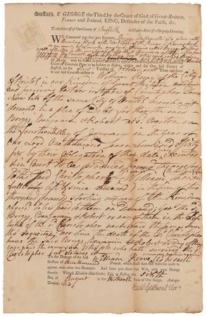 Lot #3 John Adams Twice-Signed Legal Document, Months Before the Boston Tea Party - Image 2