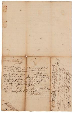 Lot #3 John Adams Twice-Signed Legal Document, Months Before the Boston Tea Party - Image 5