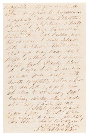 Lot #29 Franklin Pierce Autograph Letter Signed, Alluding to the Lincoln-Douglas Debates: 