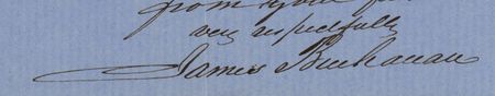Lot #32 James Buchanan Autograph Letter Signed on Franklin Pierce: 
