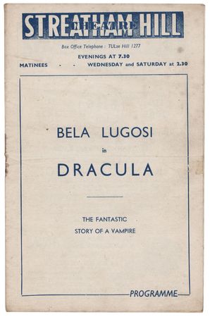 Lot #498 Bela Lugosi Signed Original 'Dracula' Theatre Program (1951) - Image 2