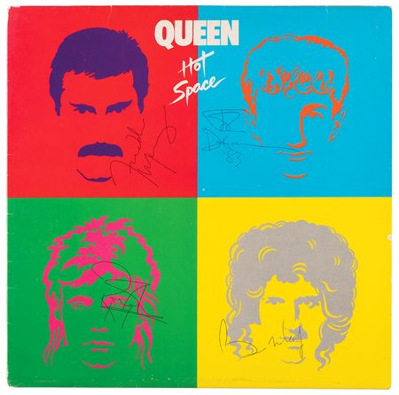 Lot #706 Queen Signed Album - Hot Space (Promotional) - Image 1