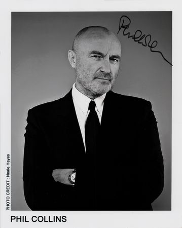 Lot #676 Phil Collins Signed Photograph