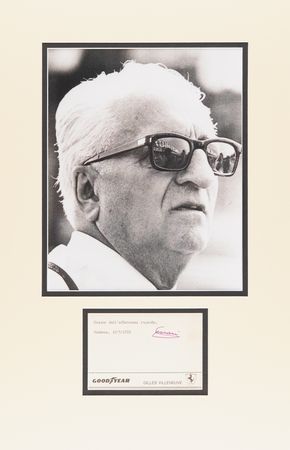 Lot #511 Enzo Ferrari Typed Note Signed - Image 1
