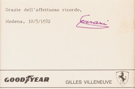 Lot #511 Enzo Ferrari Typed Note Signed - Image 2