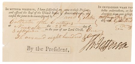 Lot #6 Thomas Jefferson Signature as President - Image 1