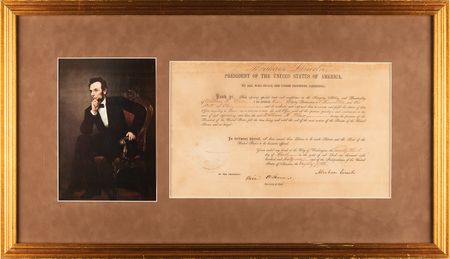 Lot #34 Abraham Lincoln Document Signed as President - Ten Days After the Battle of Fort Sumter - Image 3
