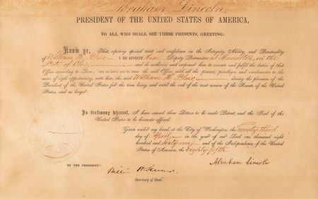 Lot #34 Abraham Lincoln Document Signed as President - Ten Days After the Battle of Fort Sumter - Image 2