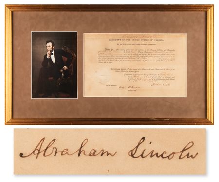 Lot #34 Abraham Lincoln Document Signed as President - Ten Days After the Battle of Fort Sumter - Image 1