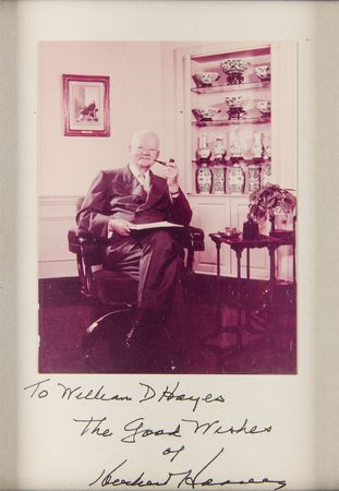 Lot #139 Herbert Hoover Signed Photograph - Image 1