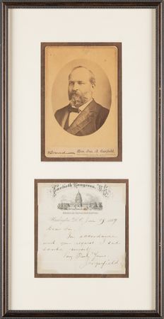 Lot #117 James A. Garfield Autograph Letter Signed as an Ohio Congressman - Image 1