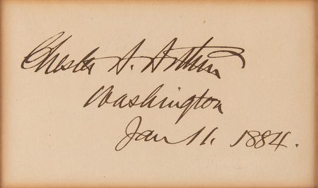 Lot #69 Chester A. Arthur Signature as President - Image 2