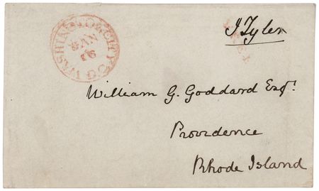 Lot #199 John Tyler Signed Free Frank - Image 1