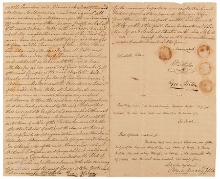 Lot #208 James Iredell Autograph Endorsement Signed - Rare Document from an Original Supreme Court Justice - Image 3