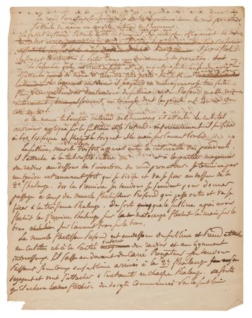 Lot #400 Eugene Delacroix (2) Handwritten Manuscripts with Original Watercolor Painting - Image 5