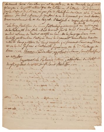 Lot #400 Eugene Delacroix (2) Handwritten Manuscripts with Original Watercolor Painting - Image 6