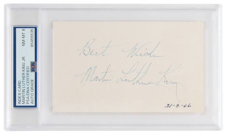 Lot #226 Martin Luther King, Jr. Signature - Dated to His 1966 Speech at the Stockholm Opera House - Image 1