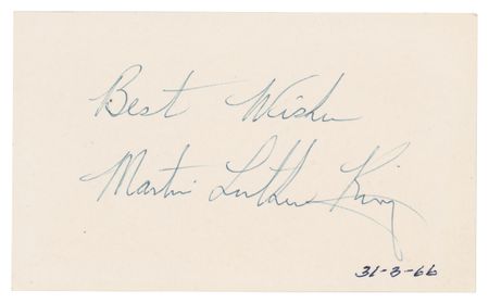 Lot #226 Martin Luther King, Jr. Signature - Dated to His 1966 Speech at the Stockholm Opera House - Image 2