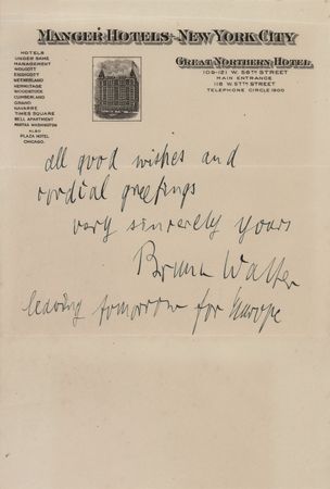 Lot #768 Bruno Walter (3) Signed Items - Musical Quote, Photograph, and Handwritten Letter - Image 3