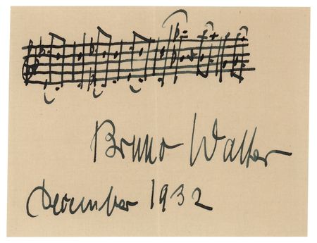 Lot #768 Bruno Walter (3) Signed Items - Musical Quote, Photograph, and Handwritten Letter - Image 5
