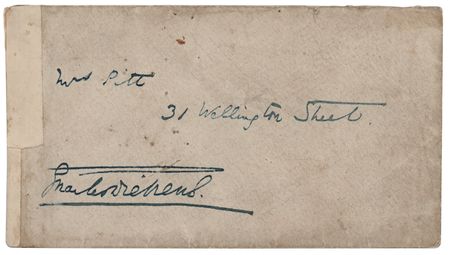 Lot #450. Charles Dickens Hand-Addressed and Signed Envelope