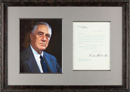 Lot #175 Franklin D. Roosevelt Typed Letter Signed as President - Image 1