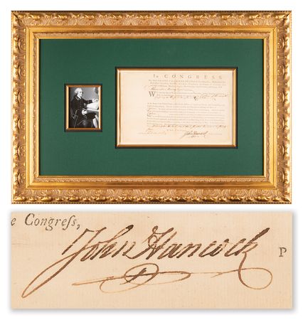 Lot #206 John Hancock Revolutionary War-Dated Document Signed as President of Congress (1777) - Image 1
