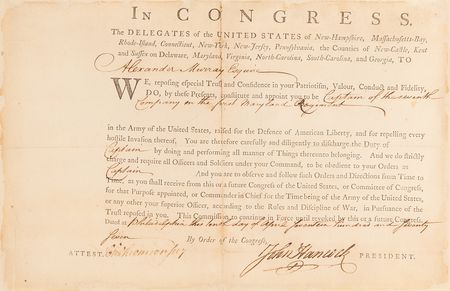 Lot #206 John Hancock Revolutionary War-Dated Document Signed as President of Congress (1777) - Image 3