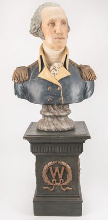 Lot #202 George Washington Large Plaster Bust by P. P. Caproni & Brother - Image 6
