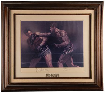 Lot #533 Joe Louis and Max Schmeling Signed Lithograph (Ltd. Ed. #1046/1500) - Image 2