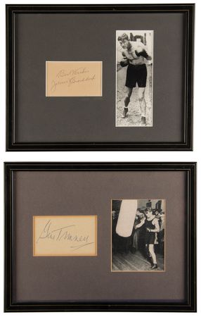 Lot #522 James J. Braddock and Gene Tunney (2) Signatures - Image 1