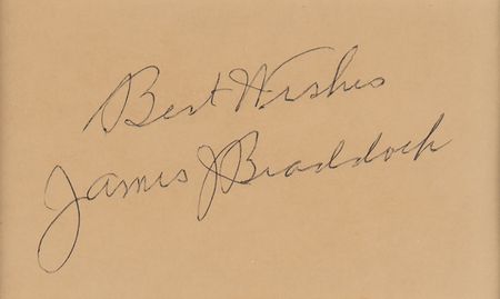 Lot #522 James J. Braddock and Gene Tunney (2) Signatures - Image 3