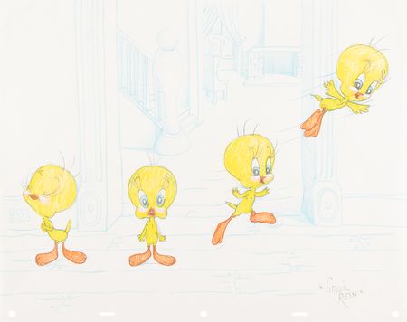 Lot #418 Looney Tunes (2) oversized original drawings by Virgil Ross - Image 3