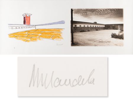Lot #227 Nelson Mandela Signed Lithograph - 'The