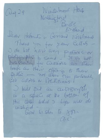 Lot #448 Agatha Christie Autograph Letter Signed - Image 1