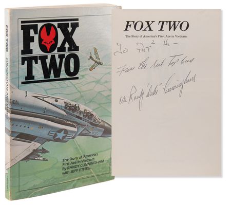 Lot #345 Randy 'Duke' Cunningham Signed Book - Fox Two - Image 1
