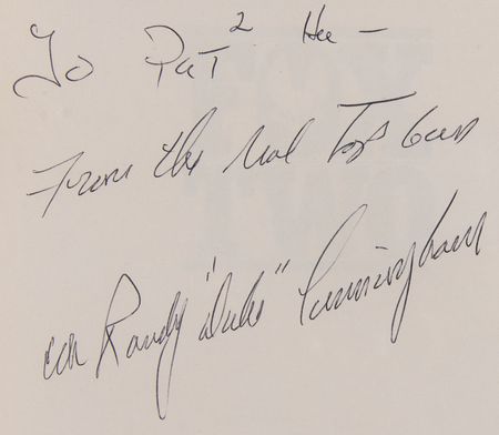 Lot #345 Randy 'Duke' Cunningham Signed Book - Fox Two - Image 2