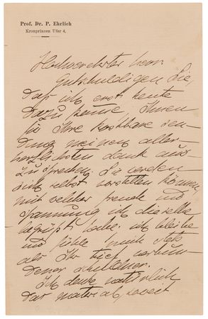Lot #236 Paul Ehrlich Autograph Letter Signed - Image 1
